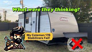 I installed front stabilizers on my Coleman Lantern 17b RV Worth it [upl. by Orecul]