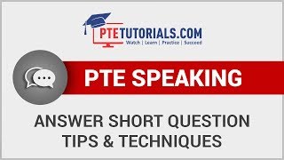 PTE Speaking Answer Short Questions – Tips from Expert [upl. by Basso]