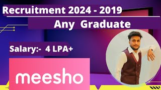 Messho Off Campus Drive For 2024 2023 2022 2021 2020 Batch  IT Company Jobs  Salary 4LPA [upl. by Ydnerb]