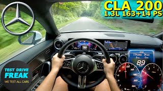 2024 Mercedes Benz CLA 200 16314 PS COUNTRY ROAD POV DRIVE with Fuel Consumption [upl. by Ormand103]