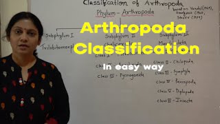 Classification of Phylum Arthropoda I Explanation in Hindi I [upl. by Meghan]