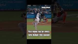 The first home run for every new Dodger in 2024 dodgers homerun 2024season [upl. by Weathers497]