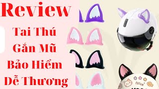 Review Tai Thú Gắn Mũ Bảo Hiểm Dễ Thương [upl. by Briggs]