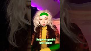 Rogue vs gambit uno edition cosplay funnymemes rogue xmen marvel xmen97 cosplaygirl [upl. by Larsen]