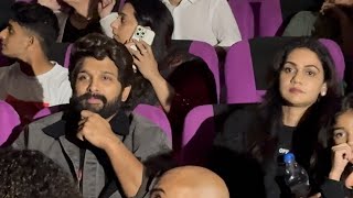 Allu Arjun Sneha Reddy Grand Entry at Sandhya Theatre  Allu Arjun Watching Pushpa 2 in Theatre [upl. by Oitaroh]