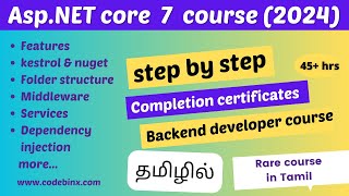 NET 6 amp 7 development Aspnet MVC Aspnet core Aspnet 7 web development CodeBinX Tamil [upl. by Tabina570]