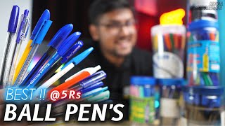 Best 5 Rs Ball Pen in India  40 pens compared  Mega Stationery Haul  Student Yard🔥🔥🔥 [upl. by Londoner]