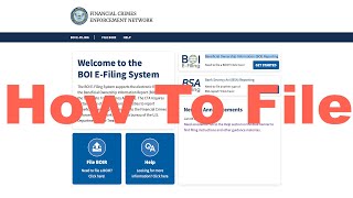 How to File Beneficial Ownership Information Reporting BOI BOIR [upl. by Gabey]