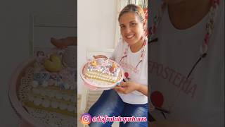 Pastel monograma forma de Corona monogramcake [upl. by Akeenahs]