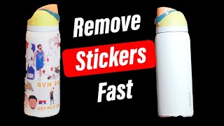 Get Stickers Off Metal Bottles in Minutes with This Simple Trick [upl. by Oiramat]