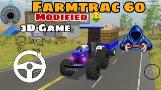 Farmtrac 60 Full loaded 😱 Modified 💵 3D Game Download Now 🤑💰 Big tyre size trending gaming [upl. by Anwad]