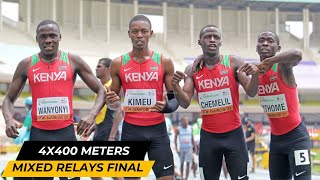 Kenya Wins 4X400 Meters Mixed Relay Against Botswana  Olympic Trials For Paris 2024 [upl. by Vanderhoek]