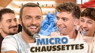 Léon Marchand et Squeezie en chaussettes ft Freddy Gladieux amp Oscar  Micro Chaussettes 2 [upl. by Viridissa104]