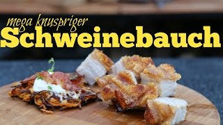 mega knuspriger Schweinebauch  crispy golden Pork Belly  脆皮烧肉 [upl. by Aikin922]