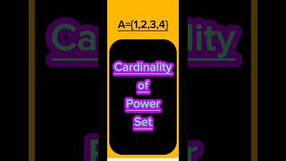 Cardinality of power set 👍 mathshorts cardinalityofset [upl. by Alvina]