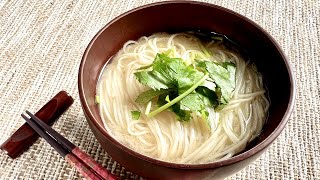 Miso Soup with Somen Noodles  Japanese Cooking 101 [upl. by Annaerb858]