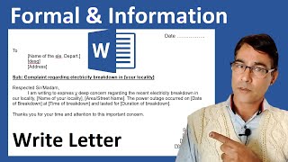 How to Write a Letter in MS Word  MS Word me Letter Type kaise karen  Types of Letters [upl. by Therine]