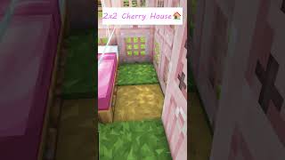 Minecraft 2x2 Cherry House🏠 shorts [upl. by Novel]