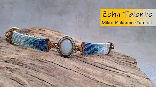 DIY Macrame bracelet Level 3 Test Linhasita contra flat thread [upl. by Harvison277]