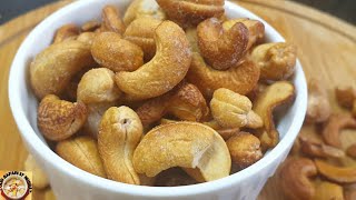 SALTED CASHEW NUT RECIPENO OIL HEALTHY CASHEW NUT FRYFOOD SAFARI BY NUSRAT [upl. by Akenet]