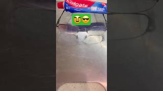 How to cleaning your glasses using toothpaste easy hackytshort cleaningtips diy trending vairal [upl. by Aldercy]