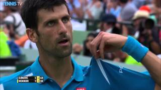 Djokovic Finds The Angle Miami 2016 Hot Shot [upl. by Hanaj]