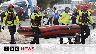 Spain floods death toll rises above 200  BBC News [upl. by Eletnahs798]