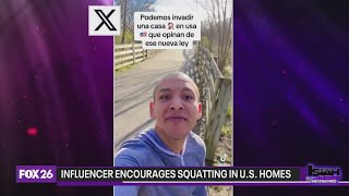 Influencer encourages squatting in US homes [upl. by Norel]