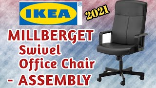 MILLBERGET IKEA OFFICE CHAIR  ASSEMBLY  SWIVEL DESK CHAIR [upl. by Celka]