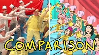 Family Guy Live Action Intro Homemade  Side by Side Comparison [upl. by Karmen]