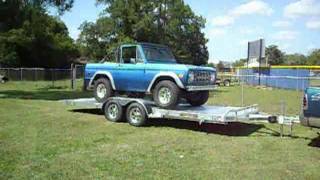 8218T aluma tilt car hauler trailer aluminum loading ford bronco 8220T carhauler [upl. by Halli]