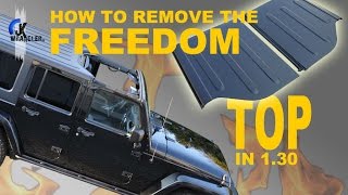 Jeep Wrangler JK  How to remove the Freedom Top in 130 MOPAR [upl. by Alleirbag]