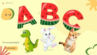 quotABC Alphabet for Kids – Letters A to Z with Pictures 📚✨quotPrintonwheels Kids learning [upl. by Janeta]