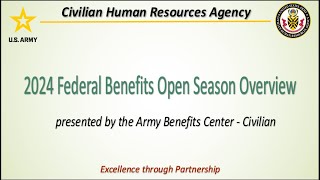 2024 Federal Benefits Open Season Mini Sessions 2024 FBOS Overview [upl. by Notsle]