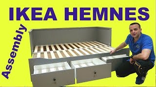 Ikea HEMNES Day bed assembly instructions [upl. by Eustatius96]