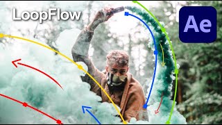 Loop flow After Effects  Animate flow 2D Image  After Effects effects tutorial [upl. by Milano683]