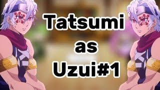 Akame ga kill react to Tatsumi as Uzui 1 [upl. by Helbonnas]