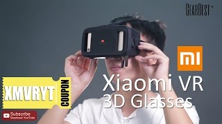 Xiaomi VR Virtual Reality 3D Glasses Unboxing【Coupon LHXMVR】 Gearbestcom [upl. by Liag]