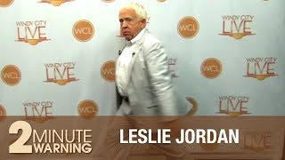 How tall is Leslie Jordan How was working w Lady Gaga on AHS Actor reveals all  2 Minute Warning [upl. by Nnaul]