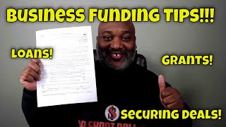 Business Funding Tips Loans Grants Securing Deals [upl. by Marj]