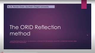 The ORID reflective writing method including Kolbs experiential learning theory [upl. by Marcellina]