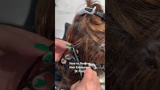 How to Remove Hair Extensions KTips hairextensions hairextensionsalon miamihair hair keratin [upl. by Inkster]