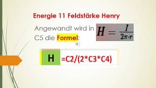 Energie 11 Feldstärke Henry Magnet gerader Leiter kreisförmige Feldlinien homogene Permeabilität [upl. by Mady]