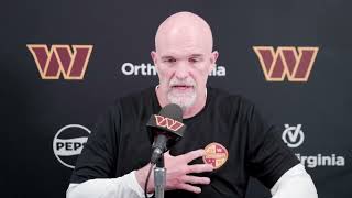 HC Dan Quinn Speaks to the Media the Day After the Baltimore Loss  Washington Commanders [upl. by Eve]