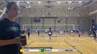 202425 CUSD 7th Grade Varsity Volleyball Clark vs Reyburn 102224 [upl. by Milman]