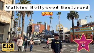 Walking Hollywood Boulevard  Walk Of Fame  LA  2024 [upl. by Neelyad941]