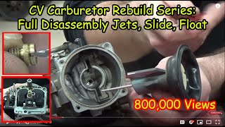 01 quotHow toquot CV Carburetor  Disassembly Recording Jets and Settings Cleaning Carb Rebuild Series [upl. by Anaujat969]