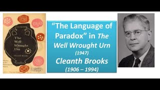 The Language of Paradox by Cleanth Brooks Part 1 [upl. by Nithsa778]