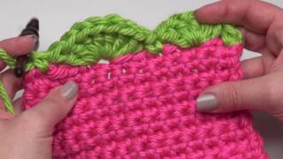 How to Crochet Scalloped Edging Right Handed [upl. by Ameline]