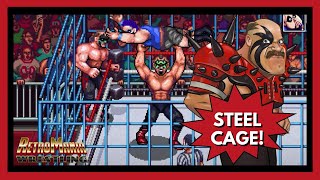 Road Warriors vs bWo in a STEEL CAGE  RetroMania Wrestling Gameplay [upl. by Yrekaz]